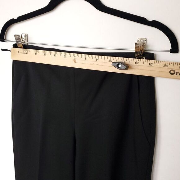 CLUB MONACO Straight Wool Pants Women's Size 2 Black Trousers Career Lightweight - Picture 11 of 13
